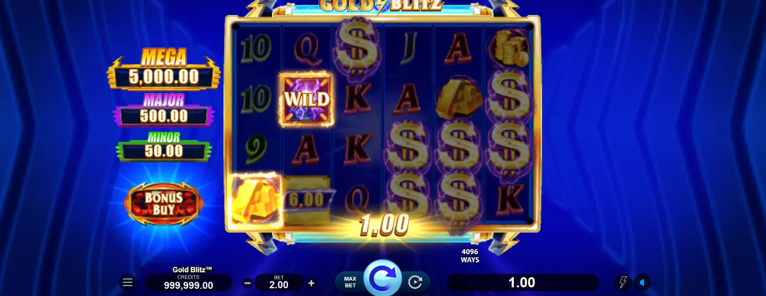 Символы и золотая тематика Gold Blitz